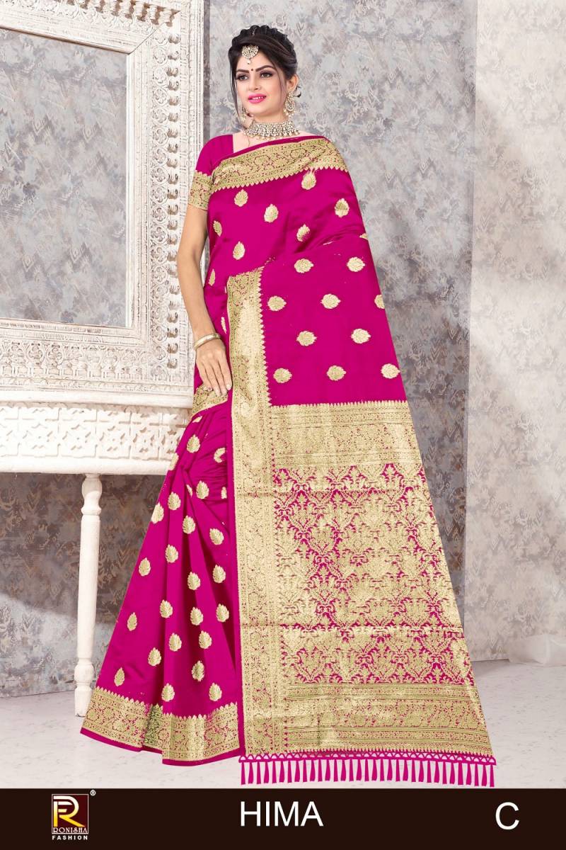 Ronisha Hima Banarasi Silk Festive Wear Saree Collection