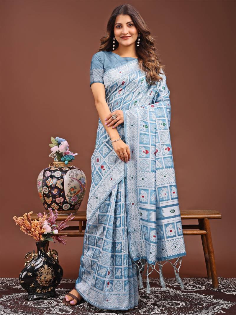 Astita Bandhej Festive Wear Linen Cotton Fancy Saree Collection