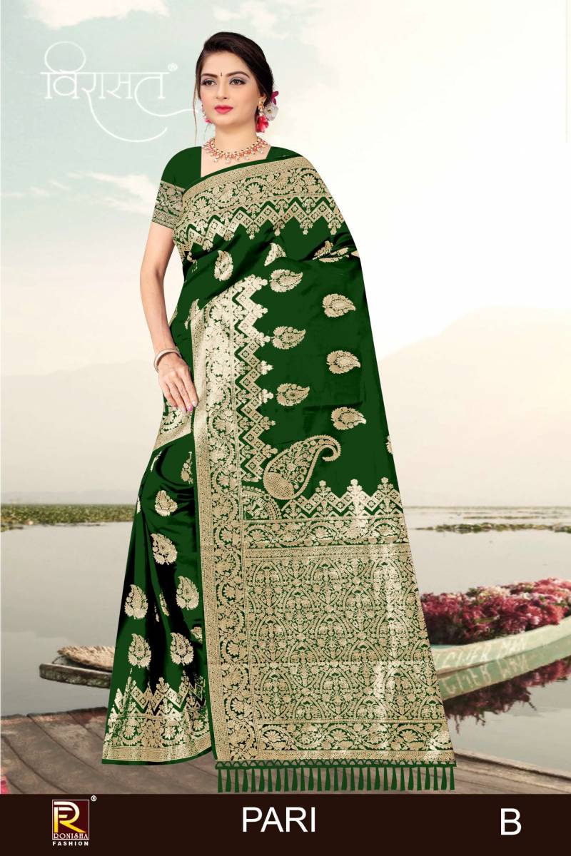 Ronisha Pari Festive Wear Banarasi Silk Saree Collection