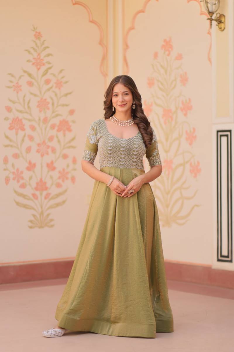 Luna Vol 52 Fendy Embroidered Stylish Gown With Dupatta Collection
