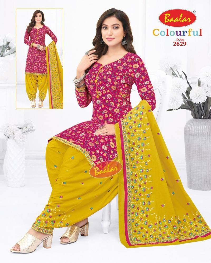 Baalar Colourful Vol 26 Fancy Cotton Printed Dress Material Collection