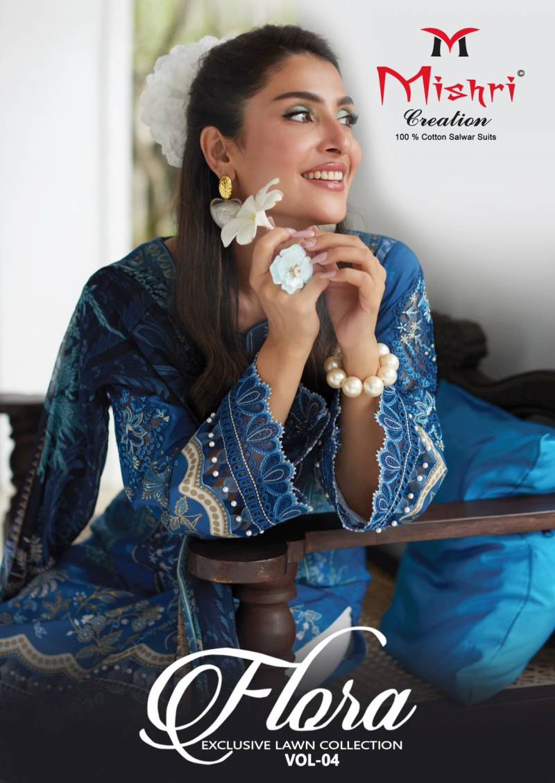 Mishri Flora 4 Lawn Cotton Printed Dress Material Collection