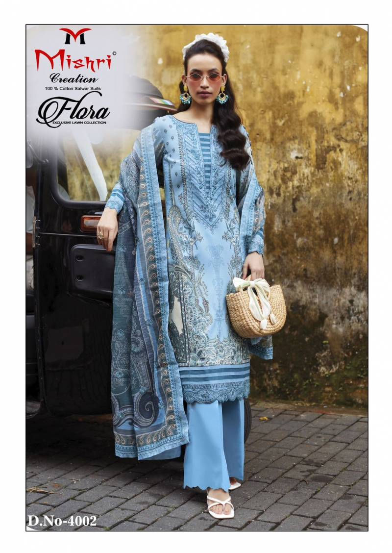 Mishri Flora 4 Lawn Cotton Printed Dress Material Collection