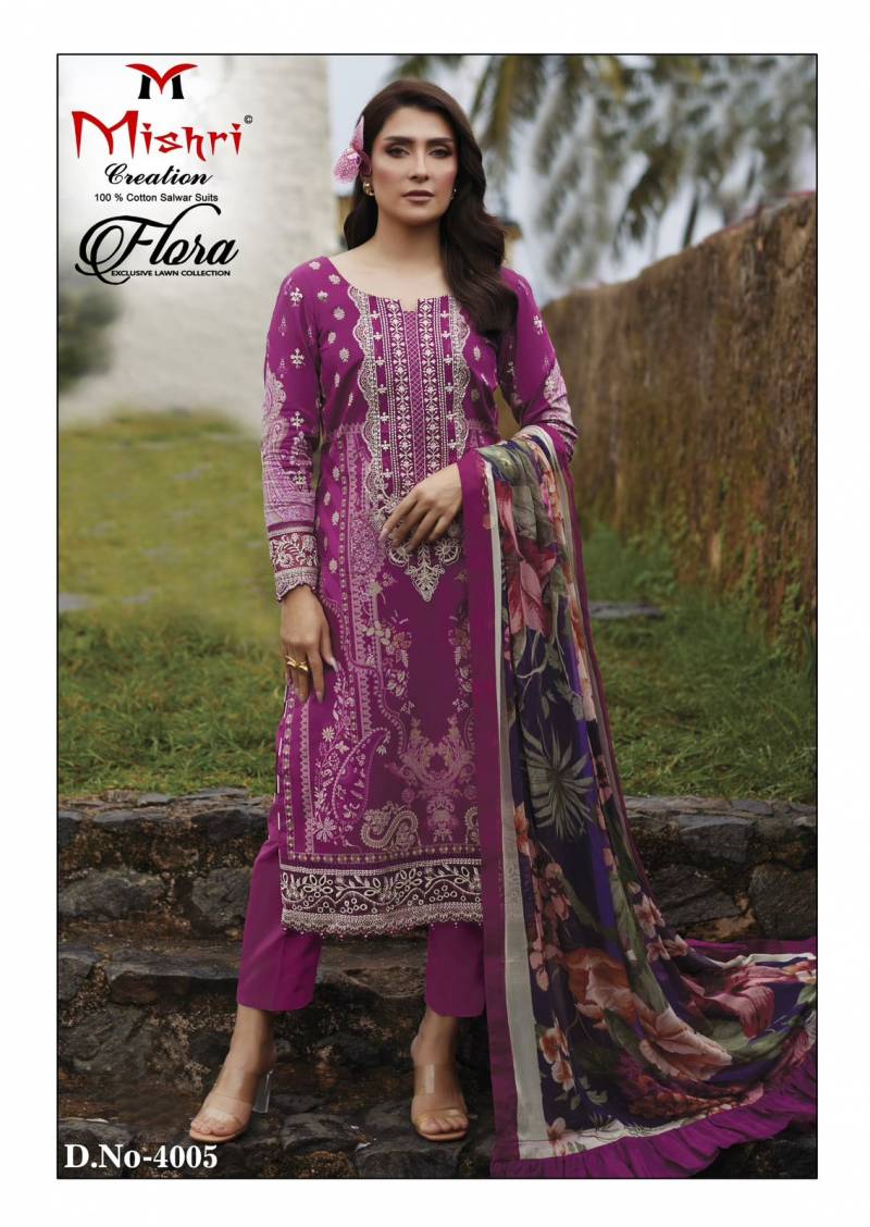 Mishri Flora 4 Lawn Cotton Printed Dress Material Collection