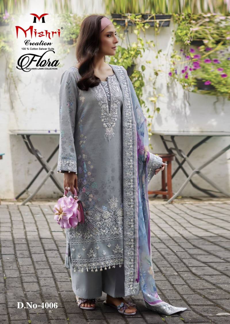 Mishri Flora 4 Lawn Cotton Printed Dress Material Collection