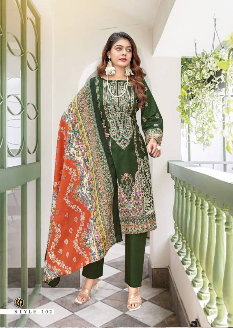 Keval Jazmin Embroidered Self Work Dress Material Collection