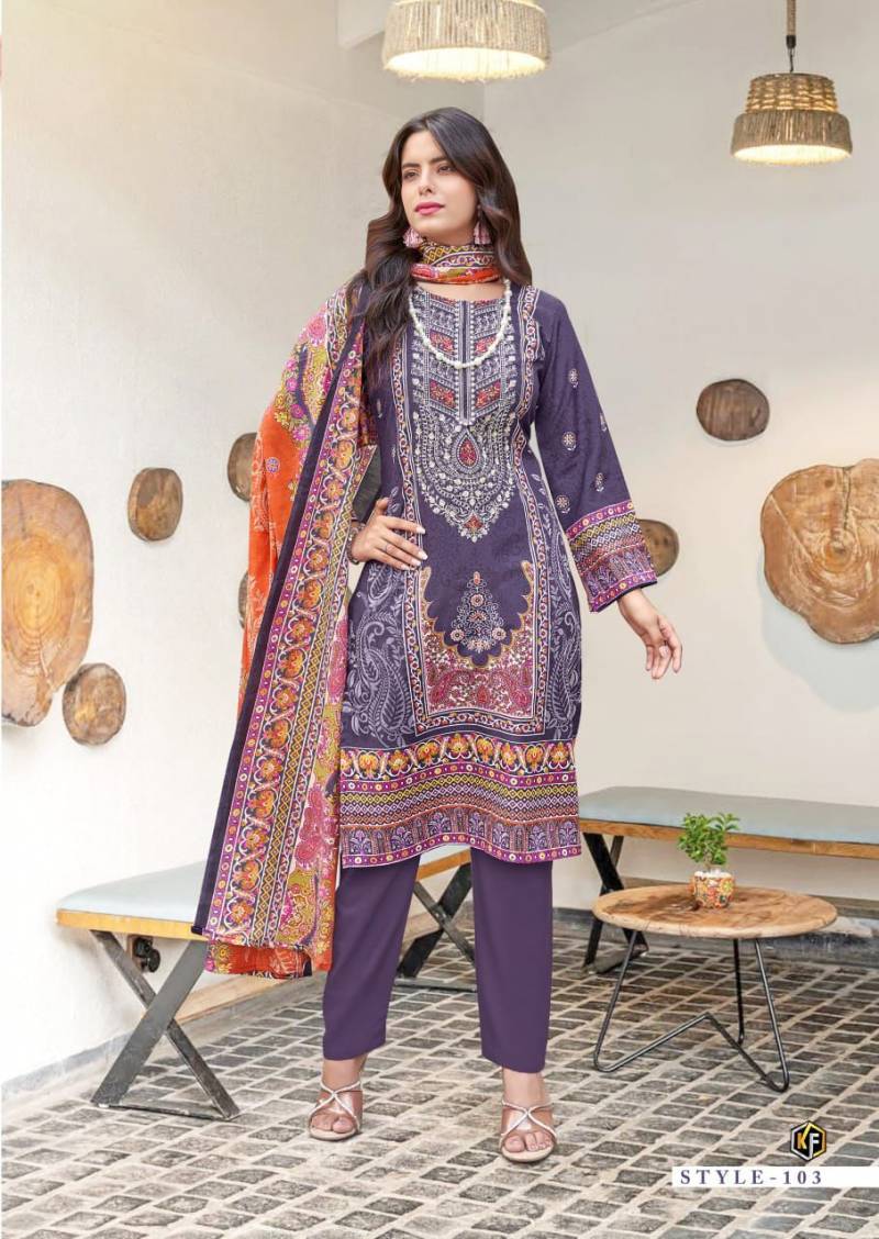 Keval Jazmin Embroidered Self Work Dress Material Collection