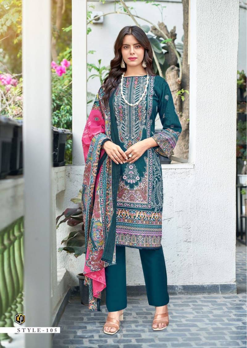 Keval Jazmin Embroidered Self Work Dress Material Collection
