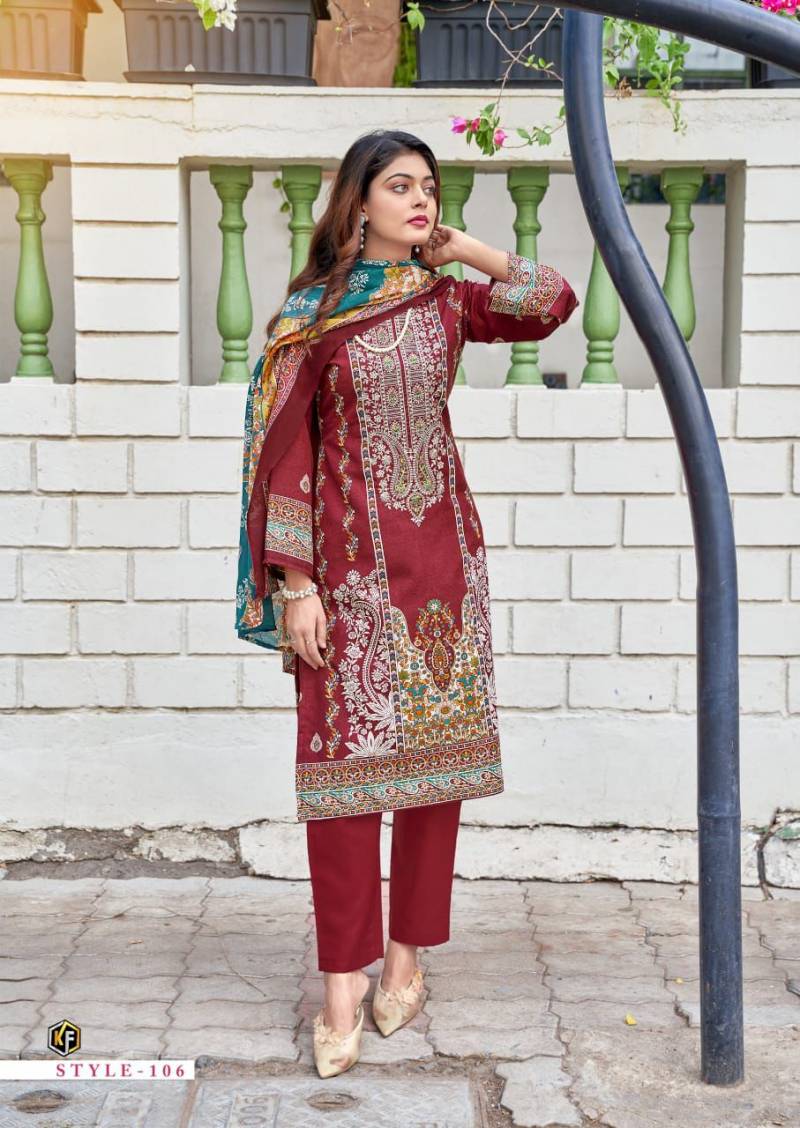 Keval Jazmin Embroidered Self Work Dress Material Collection