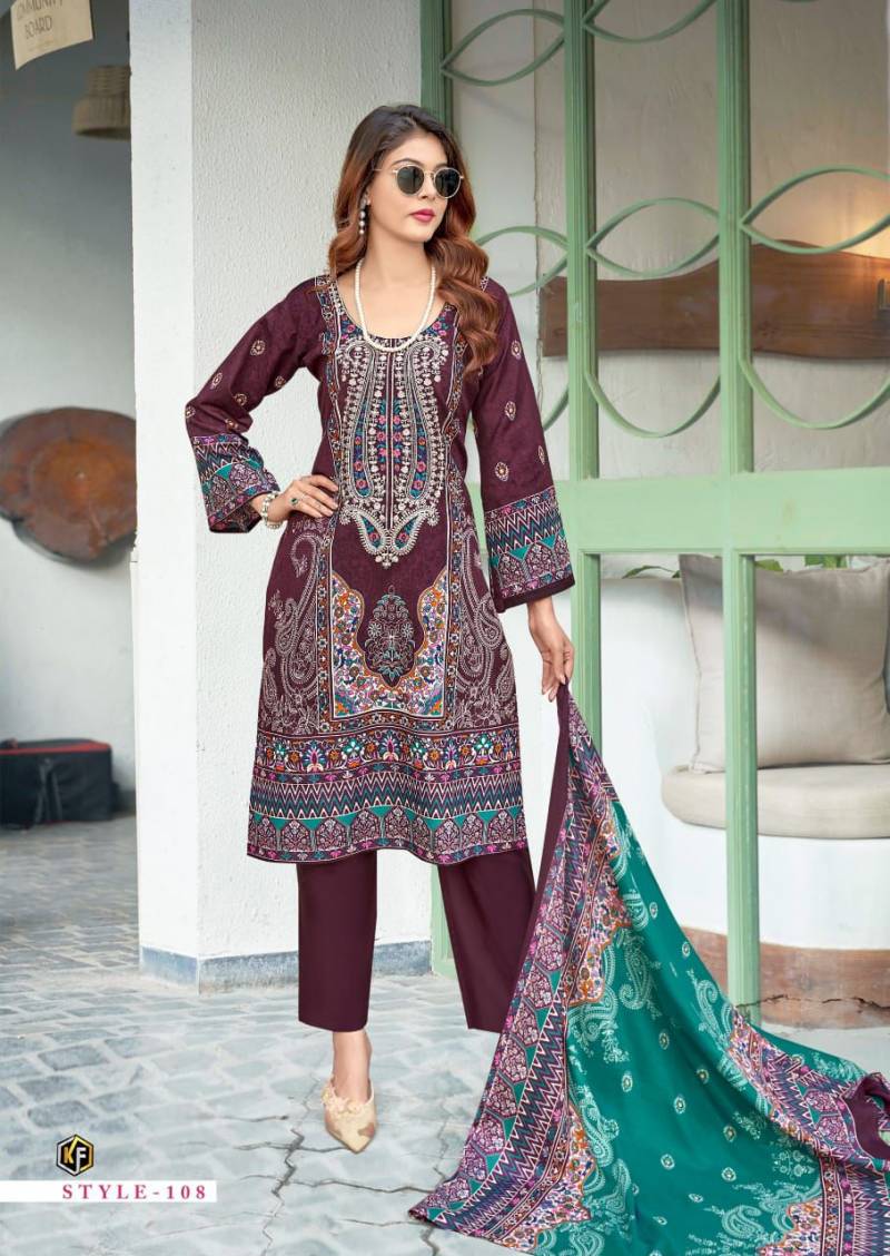 Keval Jazmin Embroidered Self Work Dress Material Collection