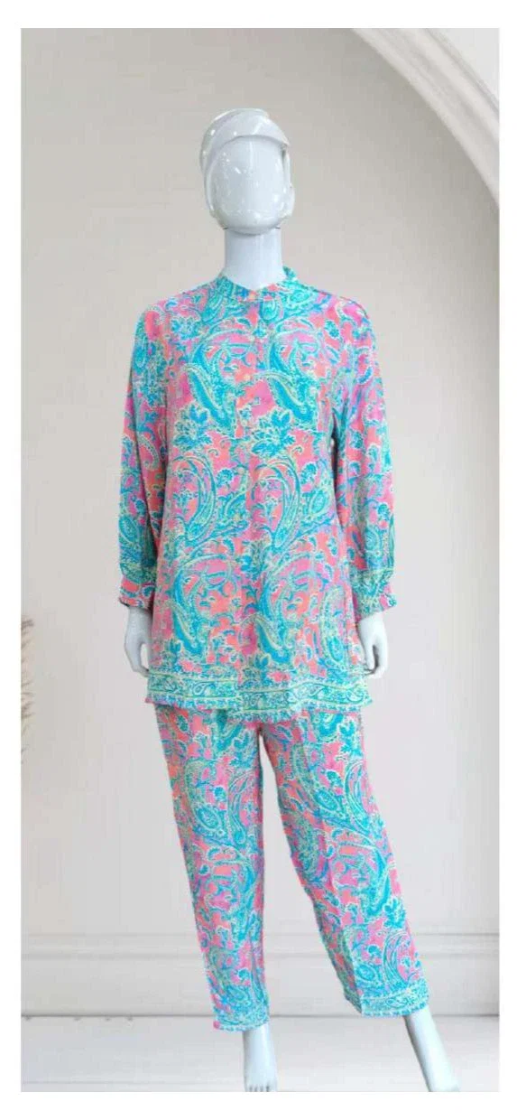 Jisha Kaftan Presents Silk Printed Polyster Co Ords Sets Collection