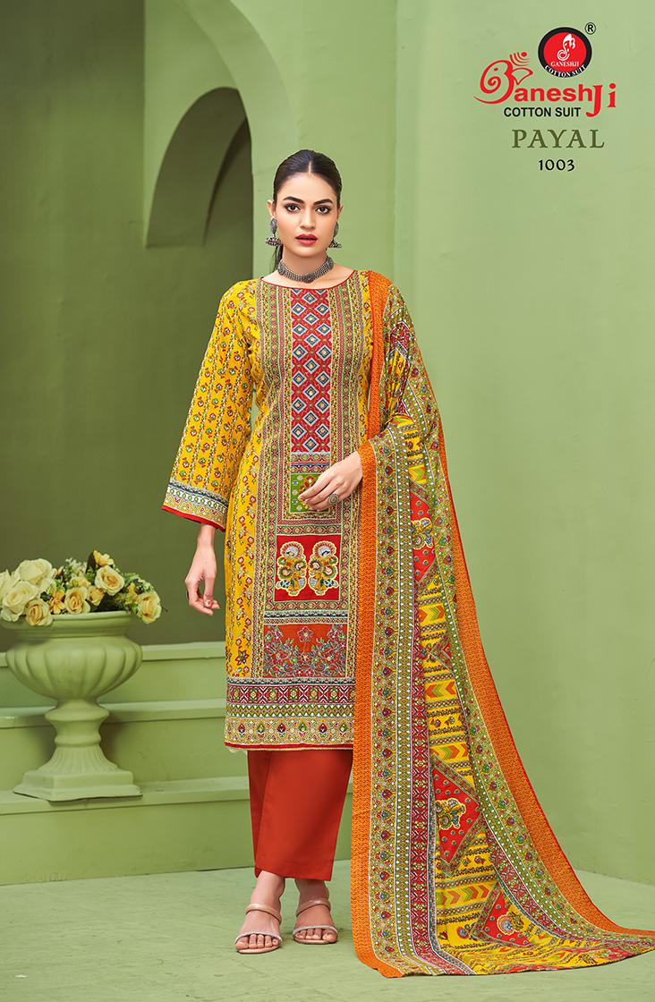 Ganeshji Payal Vol 1 Karachi Cotton Printed Dress Material Collection