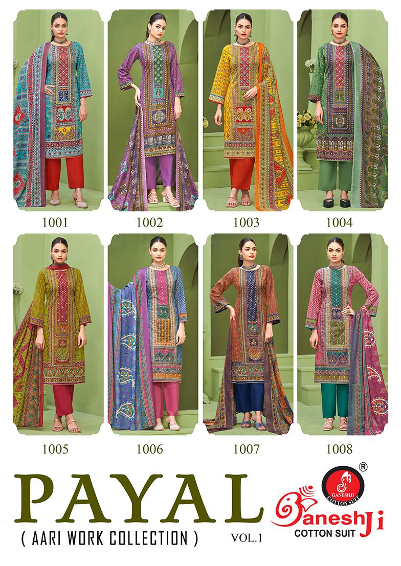 Ganeshji Payal Vol 1 Karachi Cotton Printed Dress Material Collection