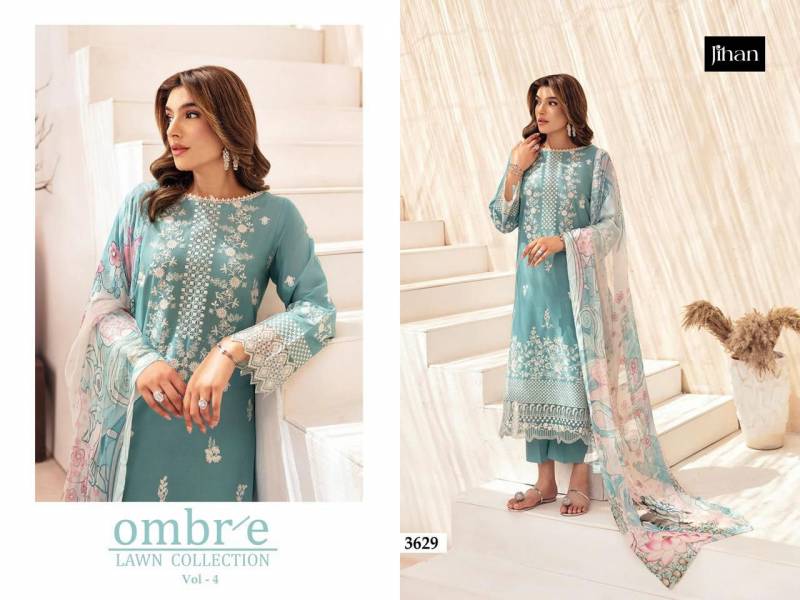 Jihan Ombre Lawn Vol 4 Chiffon Dupatta Pakistani Salwar Suits