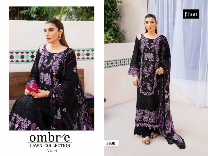 Jihan Ombre Lawn Vol 4 Chiffon Dupatta Pakistani Salwar Suits