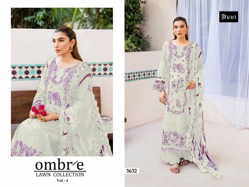 Jihan Ombre Lawn Vol 4 Chiffon Dupatta Pakistani Salwar Suits