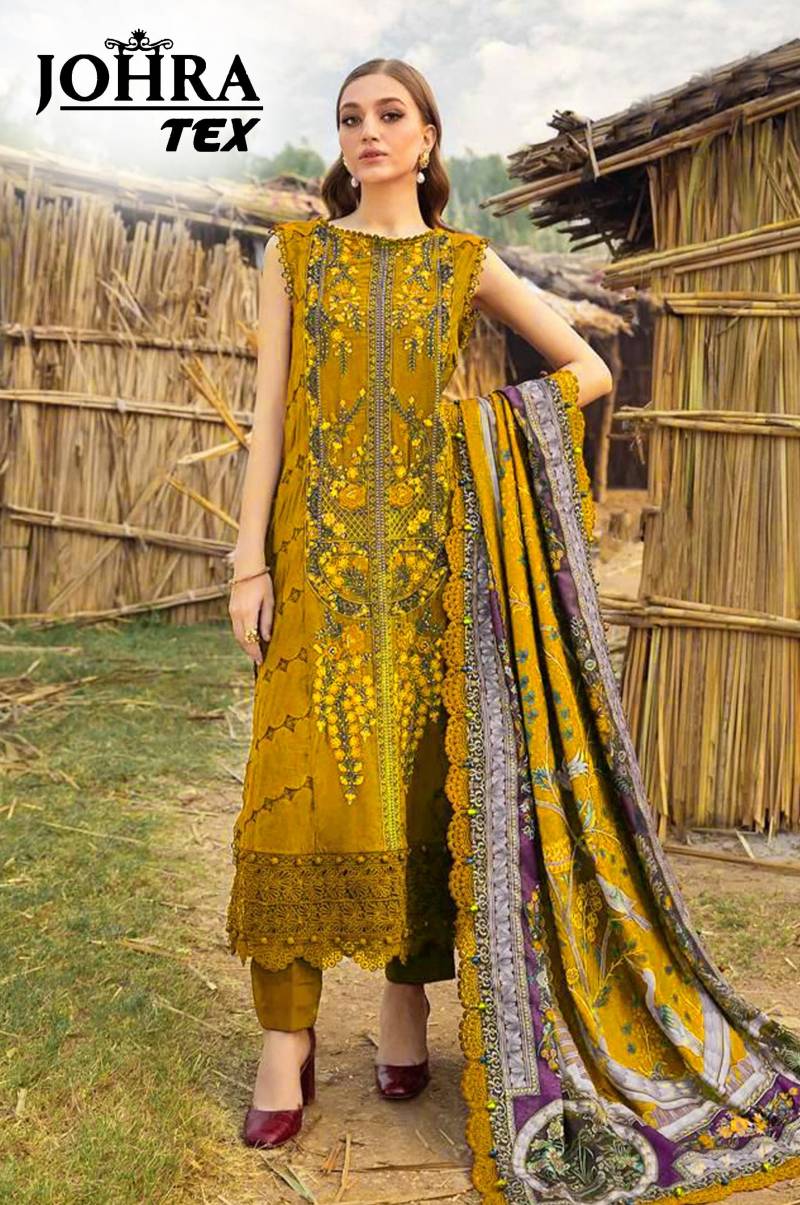 Johra Tex 165 B Viscose Rayon Embroidered Pakistani Salwar Kameez