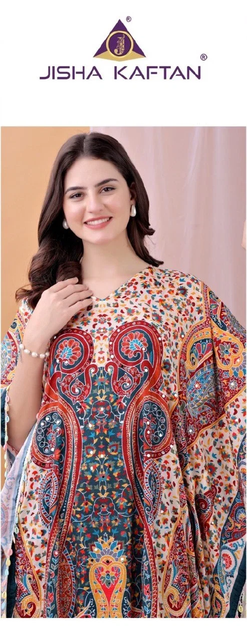 Jisha kaftan Presents Silk 2 Casual Wear Polyster Kaftans Collection