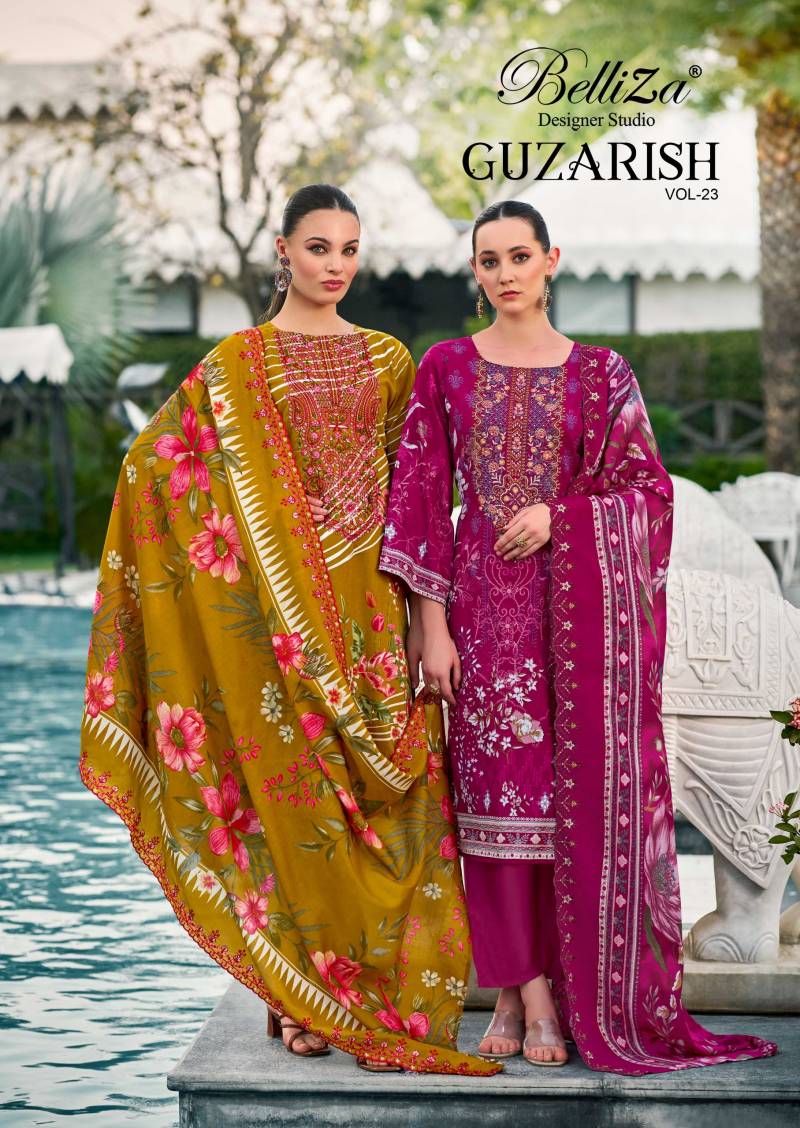 Belliza Guzarish Vol 23 Cotton Digital Printed Dress Material