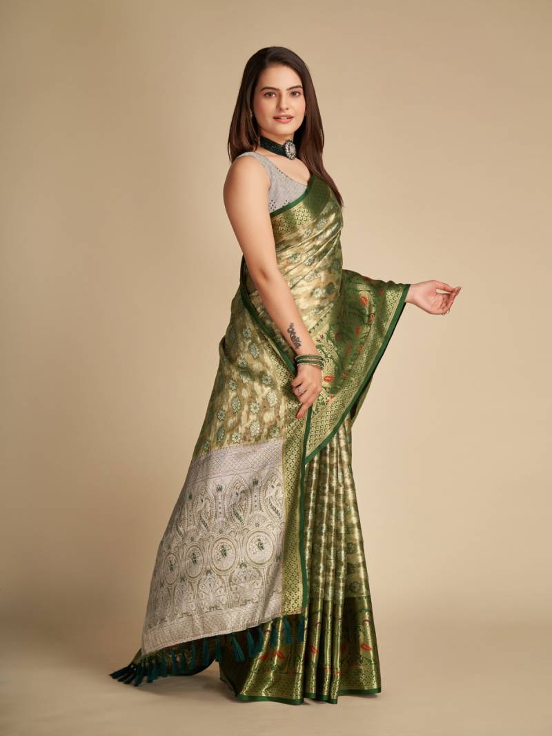 Maahi 110 nx Party Wear Pure Tissue Silk Saree Collection