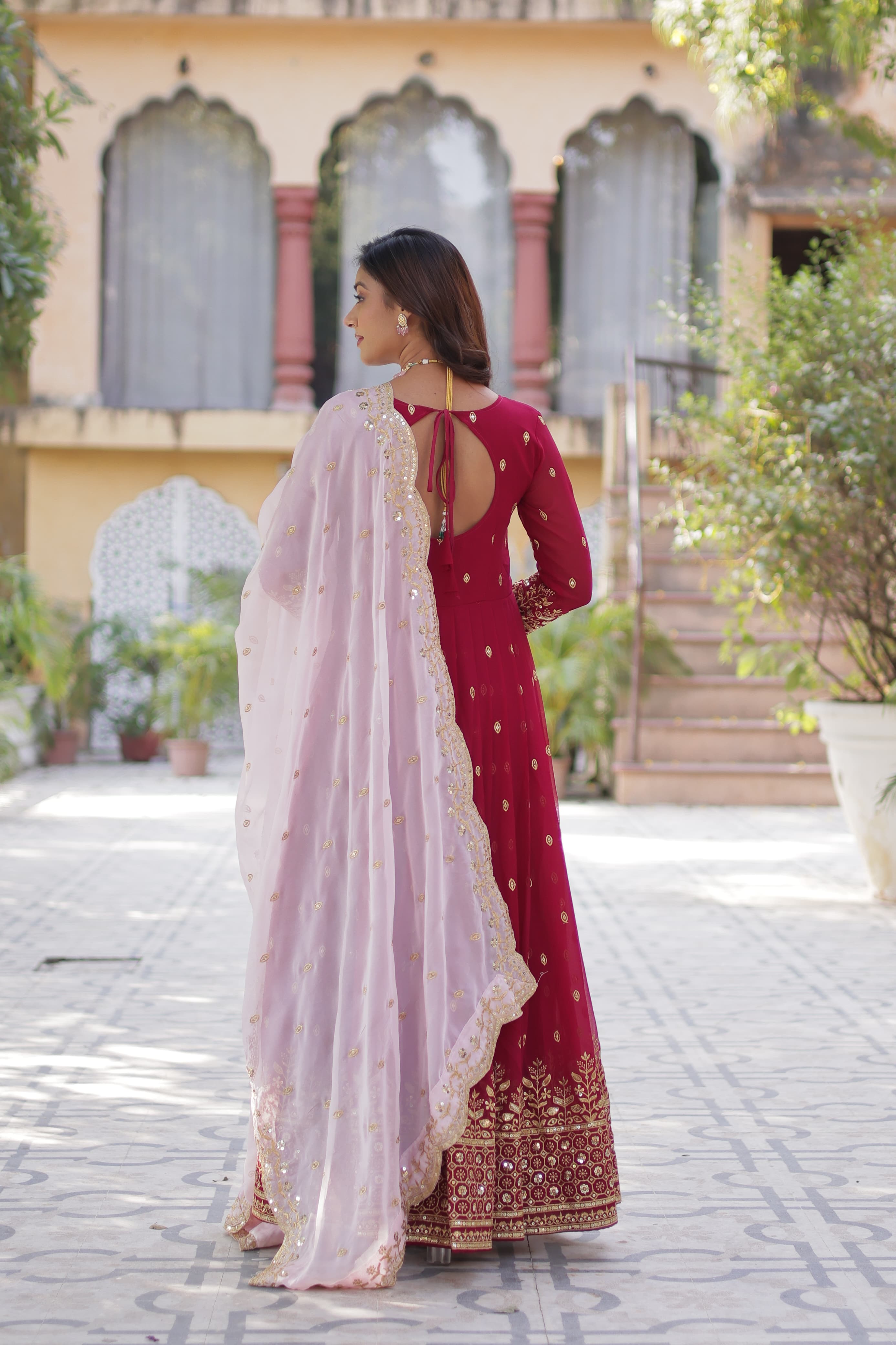 Lekha KA 1138 Faux Blooming with Embroidery Zari Sequins Gown Collection