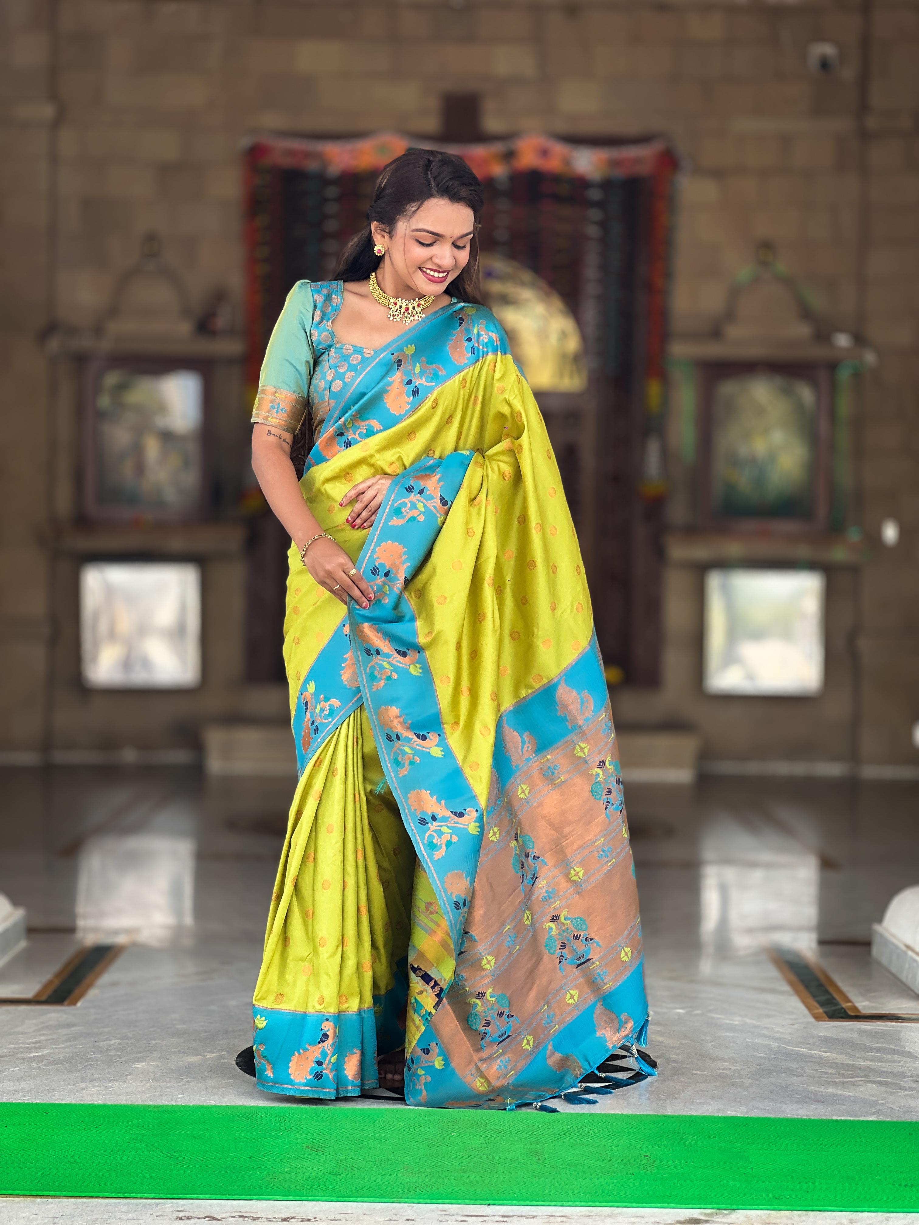 Lekha MN Paithani Soft Pethani Silk Zari Weaving Saree Collection