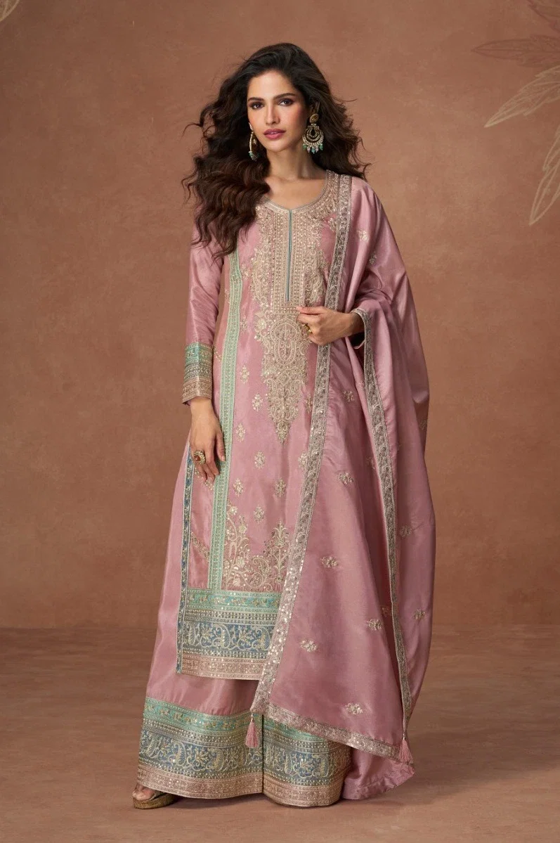 Super Hit 1074 A To C Silk Designer Embroidered Salwar Suits Collection