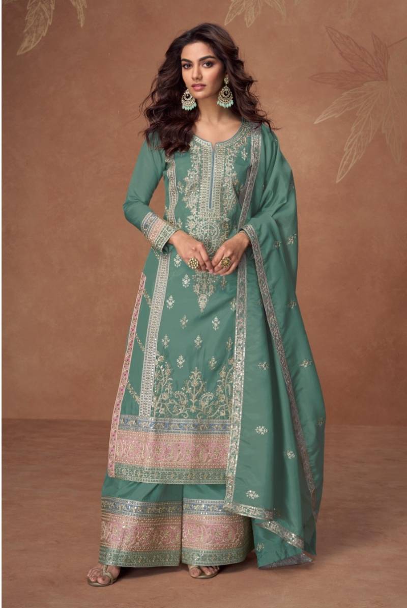 Super Hit 1074 A To C Silk Designer Embroidered Salwar Suits Collection