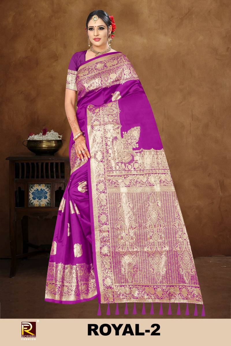 Ronisha Royal 2 Traditional Wear Banarasi Silk Saree Collection