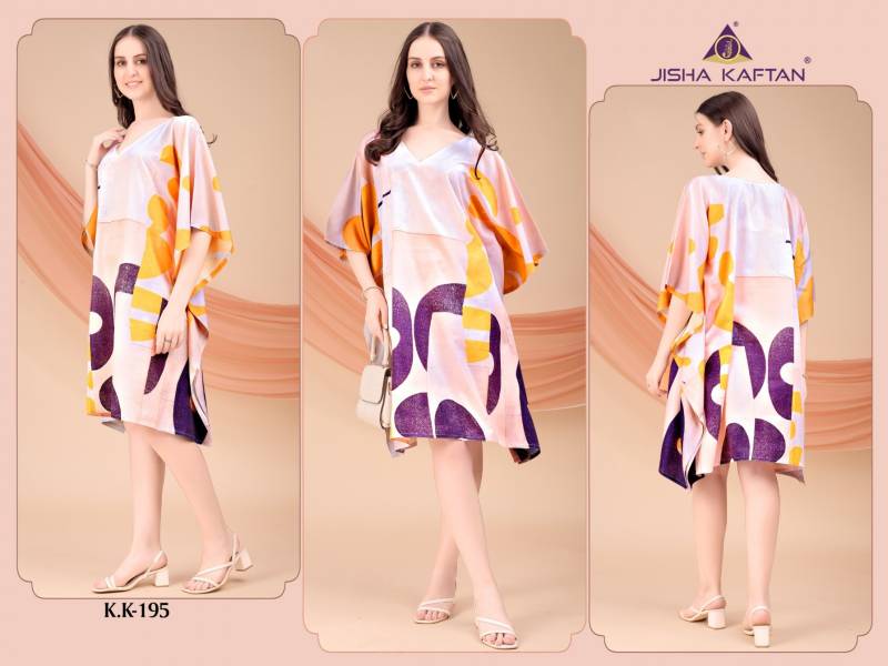 Jisha Kurti Kaftan Vol 12 Poly Crepe Kaftan Collection