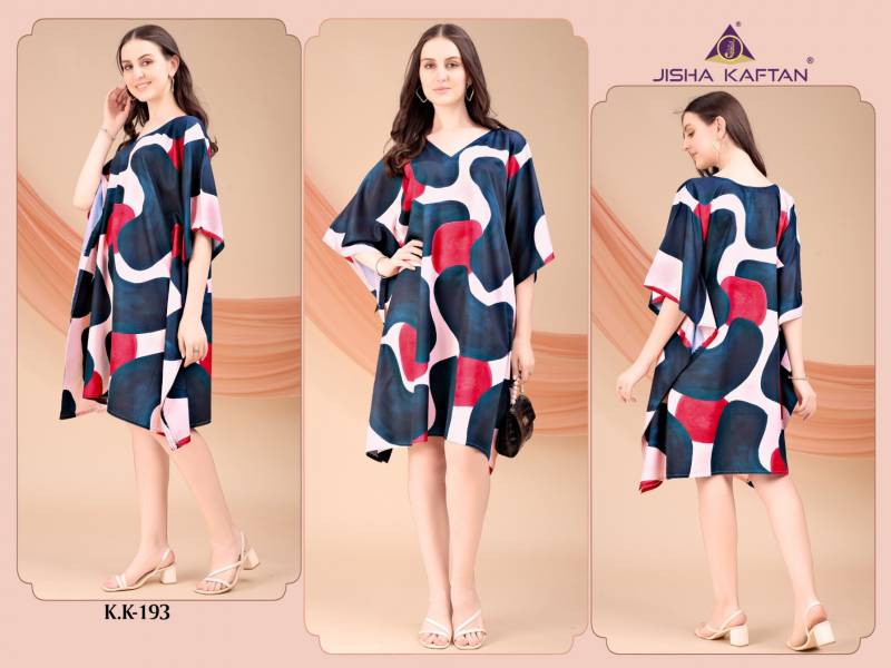 Jisha Kurti Kaftan Vol 12 Poly Crepe Kaftan Collection