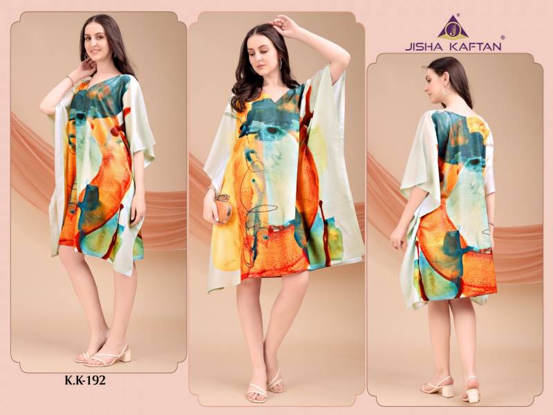 Jisha Kurti Kaftan Vol 12 Poly Crepe Kaftan Collection