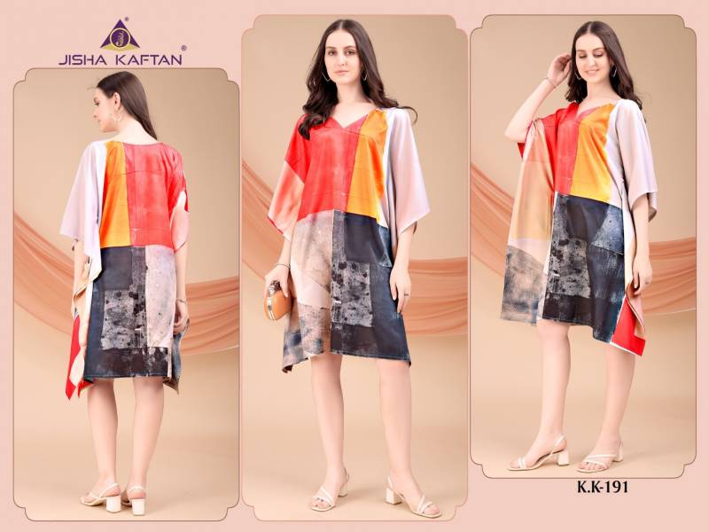 Jisha Kurti Kaftan Vol 12 Poly Crepe Kaftan Collection