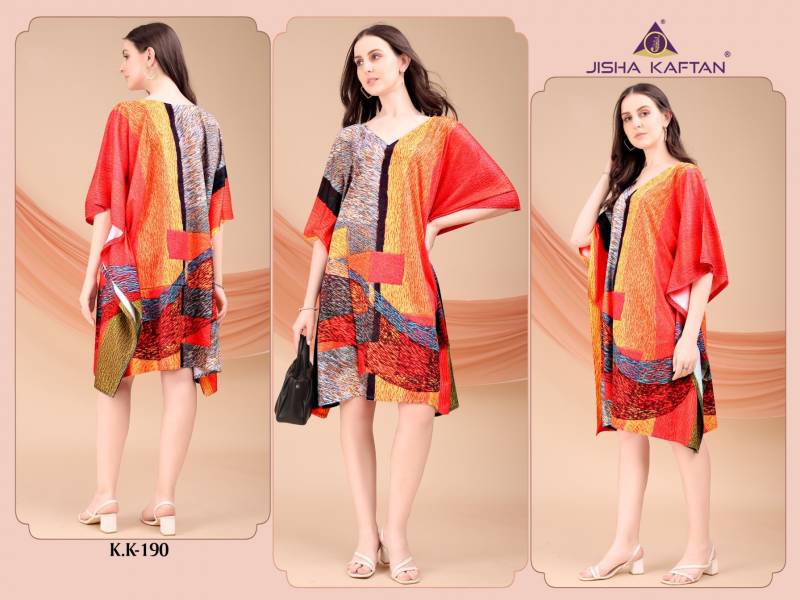 Jisha Kurti Kaftan Vol 12 Poly Crepe Kaftan Collection