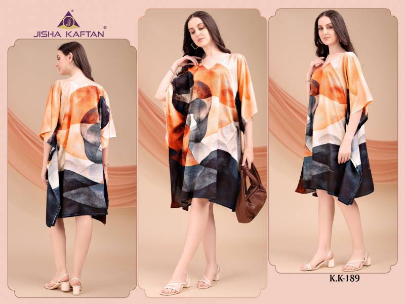 Jisha Kurti Kaftan Vol 12 Poly Crepe Kaftan Collection