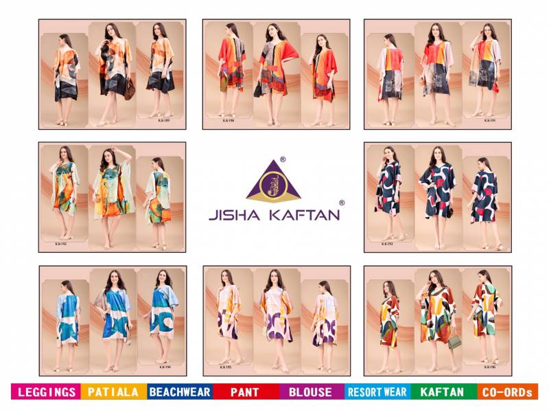 Jisha Kurti Kaftan Vol 12 Poly Crepe Kaftan Collection