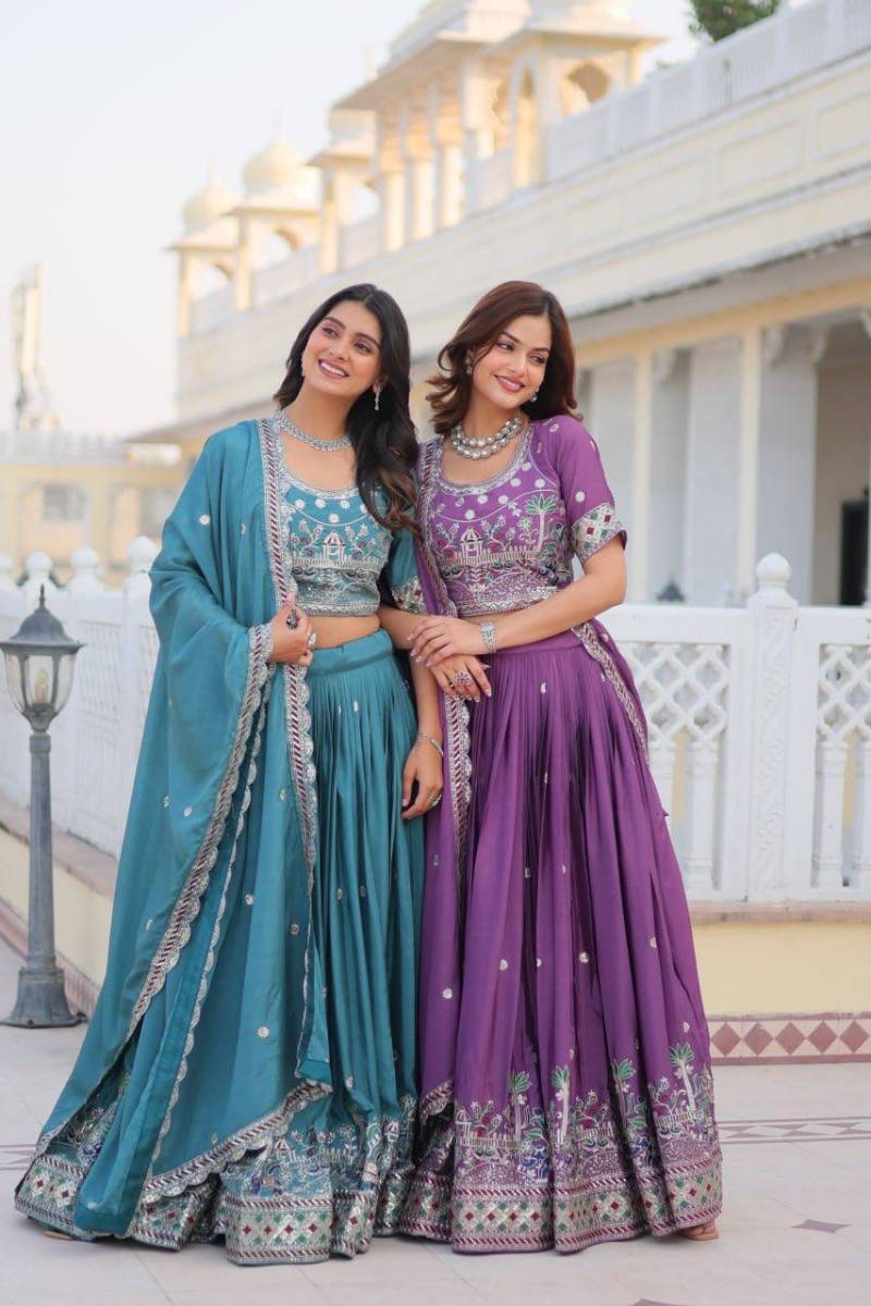 Sn 2332 Designer Chinon Lehenga Choli Collection