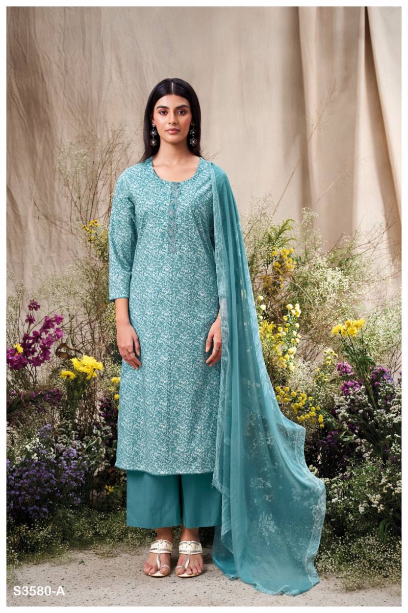Ganga Manvika Cotton Printed Embroidered Salwar Suit Collection
