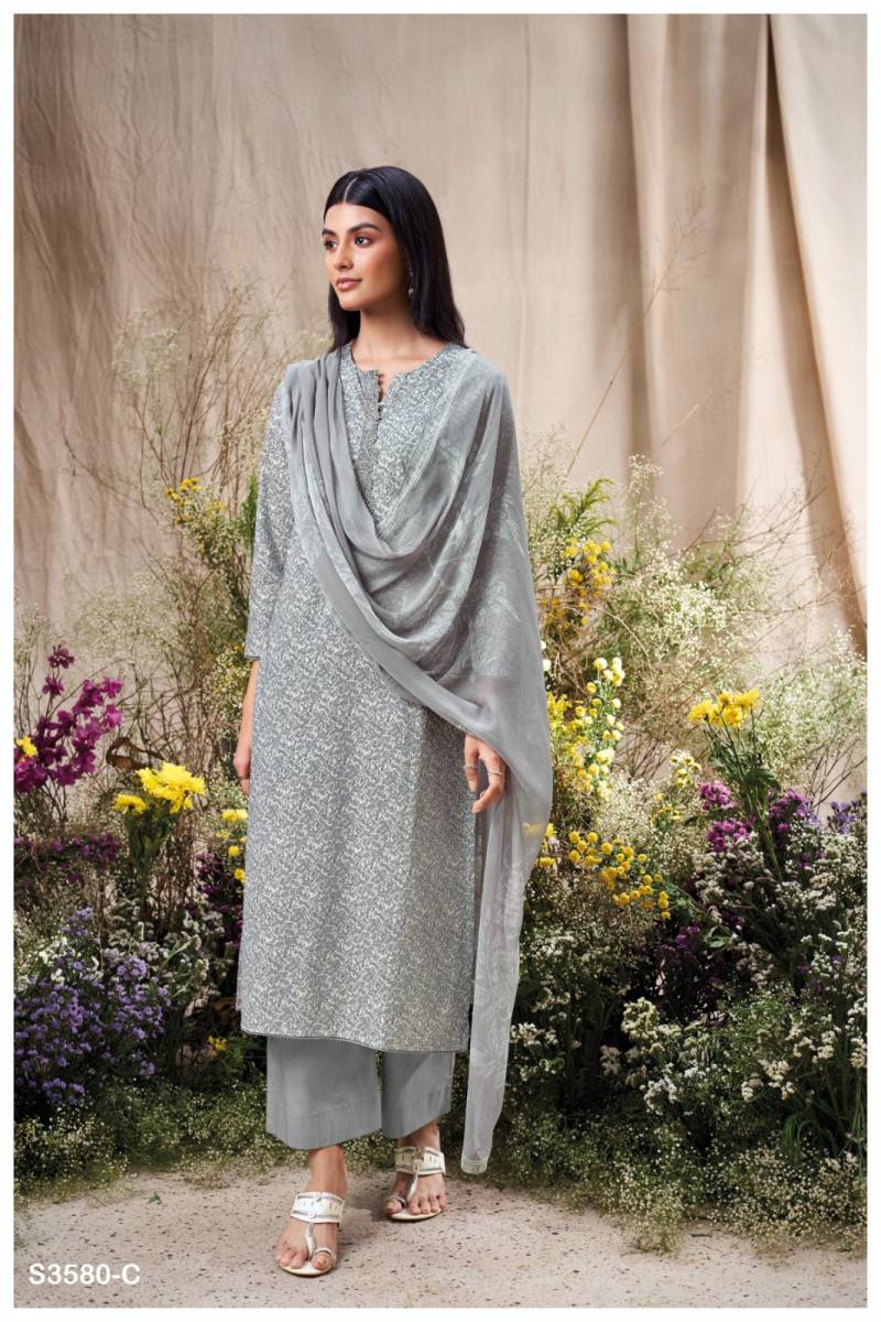 Ganga Manvika Cotton Printed Embroidered Salwar Suit Collection