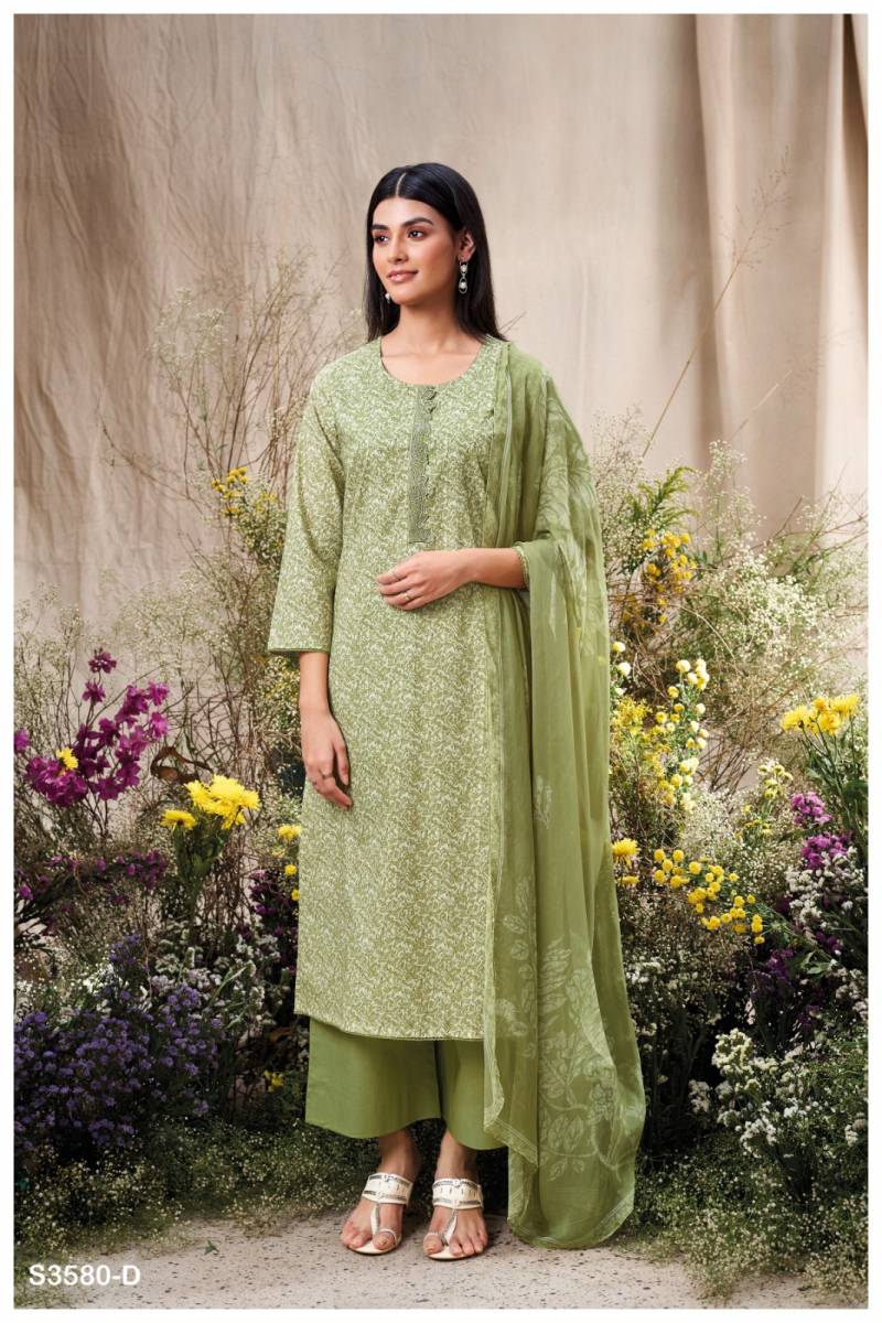 Ganga Manvika Cotton Printed Embroidered Salwar Suit Collection