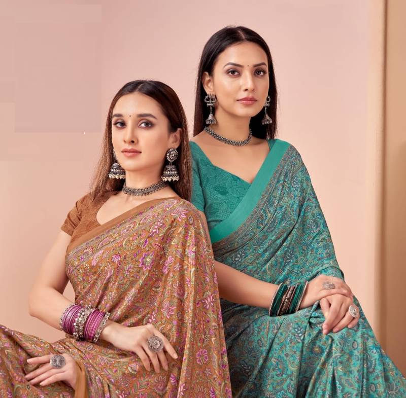Ruchi Vivanta Silk 45 Crepe Silk Printed Saree Collection
