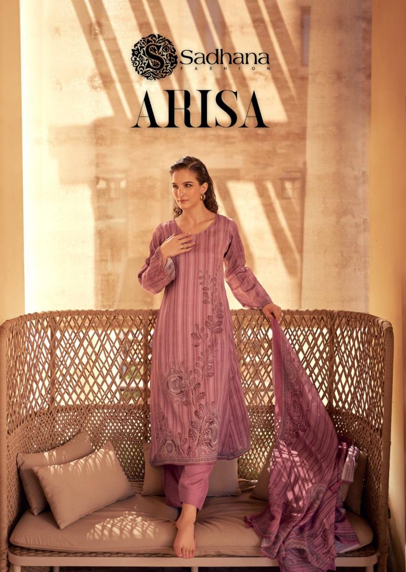 Sadhana Arisa Jam Cotton Digital Printed Dress Material Collection