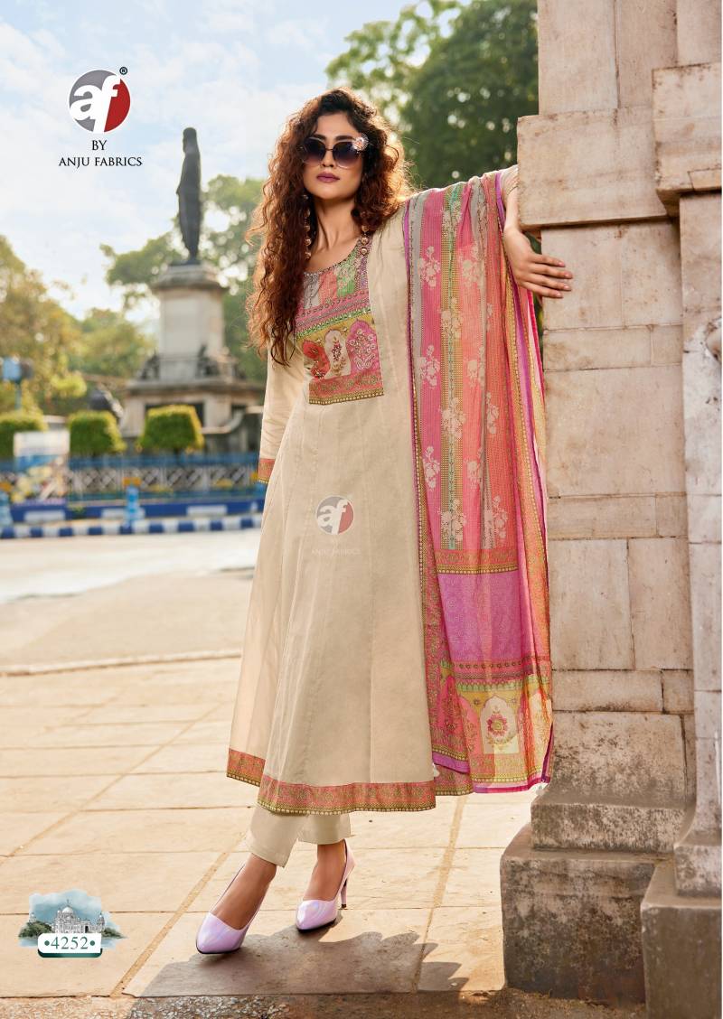 Af Cotton Kali Fancy Kurti Bottom With Dupatta Collection