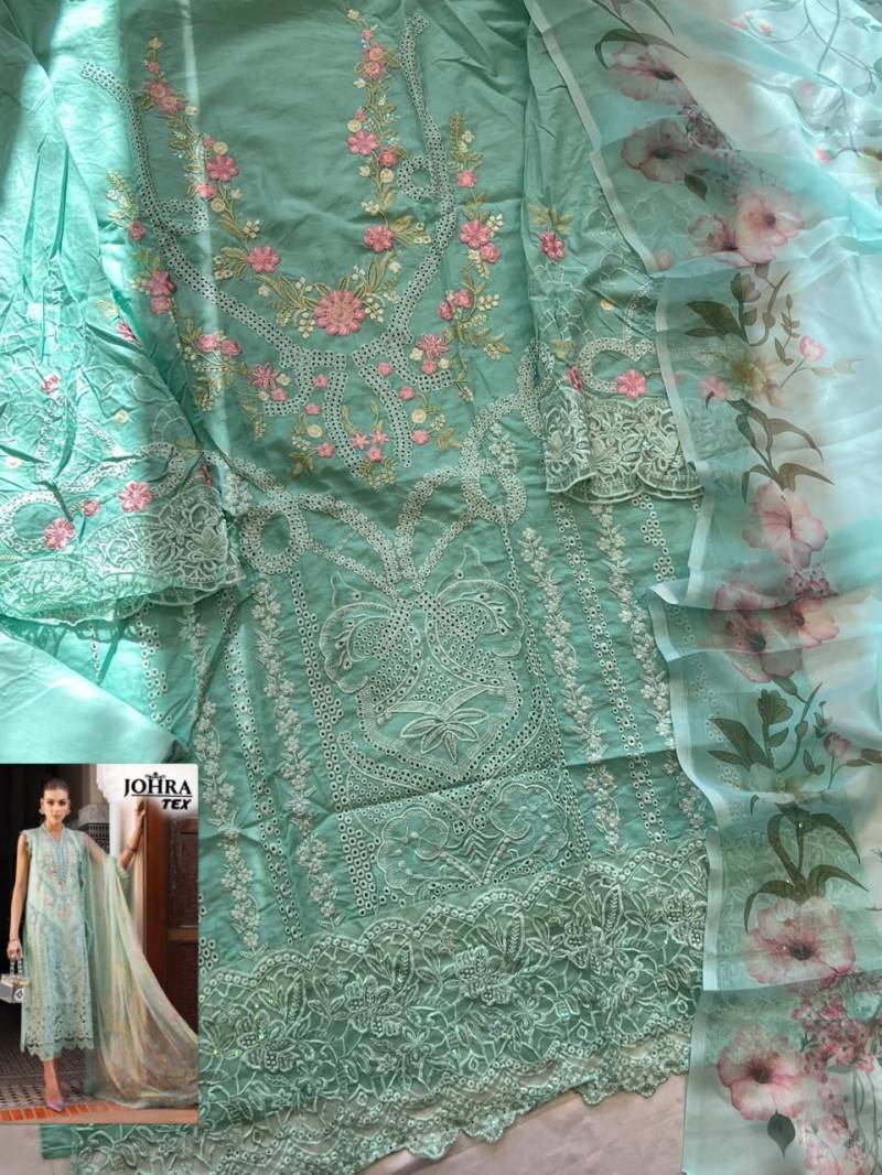 Johra Tex 172 Cambric Cotton Embroidered Pakistani Salwar Kameez