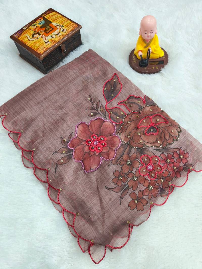 Vt 715 T Organza With Digital Printed Saree Collection