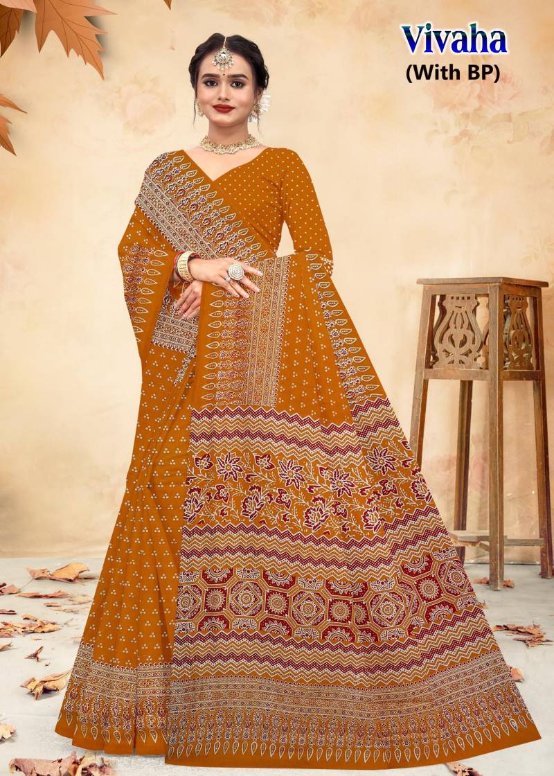 Devson Vivaha Cotton Printed Fancy Saree Collection