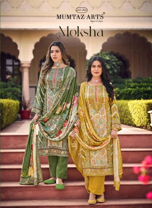 Mumtaz Moksha Jam Satin Digital Printed Dress Material Collection