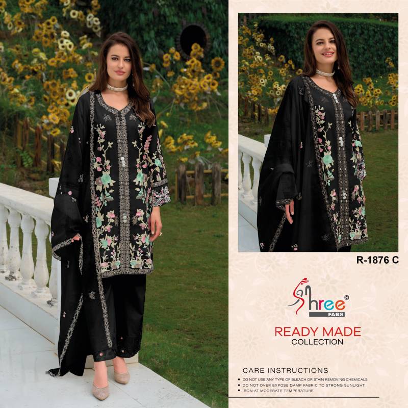 Shree R 1876 Cambric Cotton Ready Made Pakistani Salwar Suits