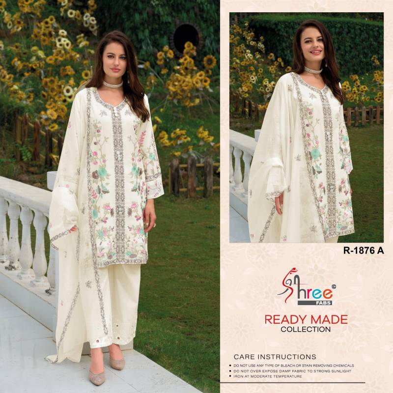 Shree R 1876 Cambric Cotton Ready Made Pakistani Salwar Suits