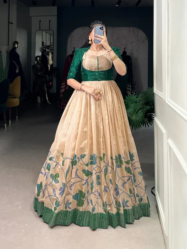Lekha YF 5027 Designer Silk Gown With Koti Collection
